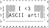 i love ascii art stamp