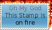 oh my god this stamp is on fire